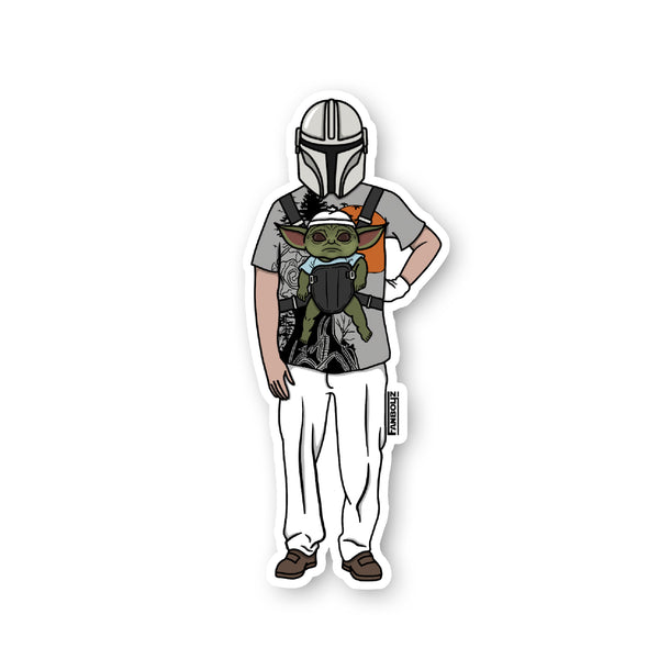 Hungover Mandalorian Sticker